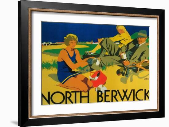 North Berwick, Scotland - Golf Coast Promotional Poster-Lantern Press-Framed Art Print