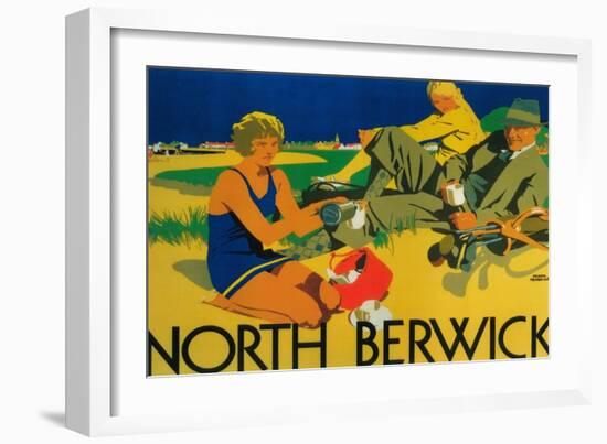 North Berwick, Scotland - Golf Coast Promotional Poster-Lantern Press-Framed Art Print