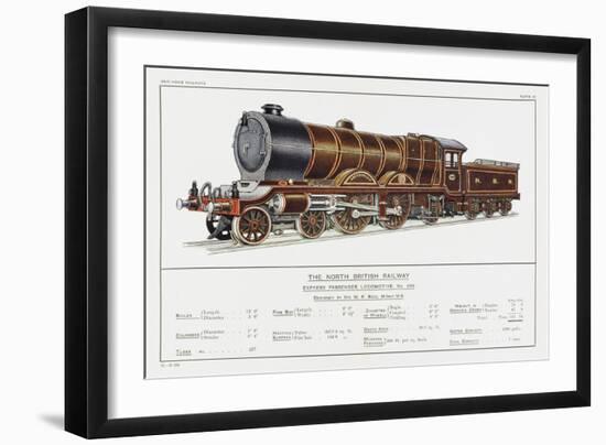 North British Railway Express Loco No 868-W.j. Stokoe-Framed Art Print