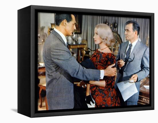 NORTH BY NORTHWEST, 1959 directed by ALFRED HITCHCOCK Cary Grant, Eva Marie Saint and James Mason (-null-Framed Stretched Canvas