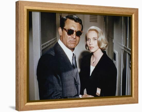 NORTH BY NORTHWEST, 1959 directed by ALFRED HITCHCOCK Cary Grant / Eva Marie Saint (photo)-null-Framed Stretched Canvas