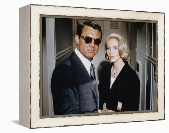 NORTH BY NORTHWEST, 1959 directed by ALFRED HITCHCOCK Cary Grant / Eva Marie Saint (photo)-null-Framed Stretched Canvas