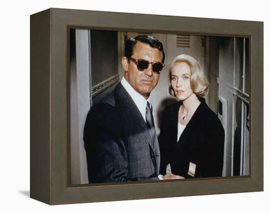 NORTH BY NORTHWEST, 1959 directed by ALFRED HITCHCOCK Cary Grant / Eva Marie Saint (photo)-null-Framed Stretched Canvas