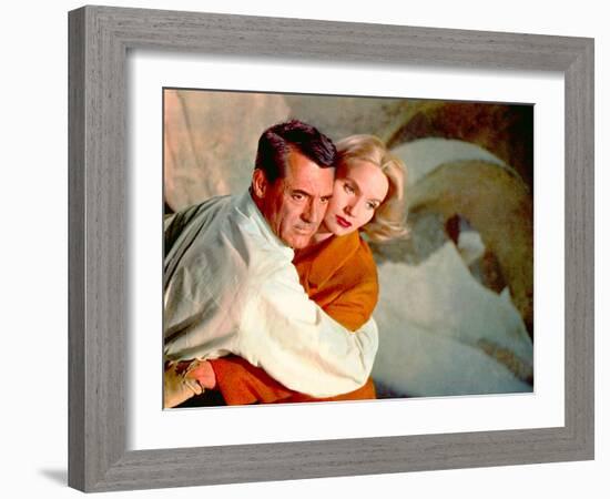 North By Northwest, Cary Grant, Eva Marie Saint, 1959, Clinging-null-Framed Photo