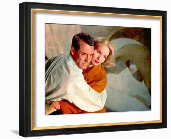 North By Northwest, Cary Grant, Eva Marie Saint, 1959, Clinging-null-Framed Photo