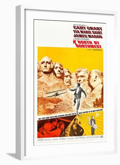 North by Northwest, Cary Grant, Eva Marie Saint, Alfred Hitchcock, 1959-null-Framed Art Print