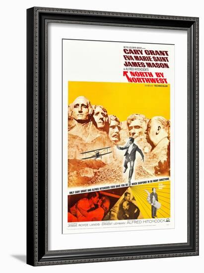 North by Northwest, Cary Grant, Eva Marie Saint, Alfred Hitchcock, 1959-null-Framed Art Print