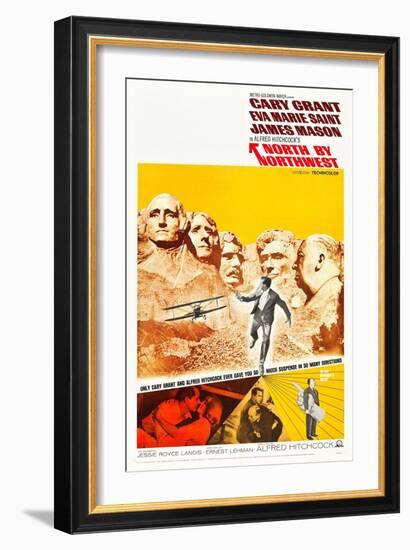 North by Northwest, Cary Grant, Eva Marie Saint, Alfred Hitchcock, 1959-null-Framed Art Print