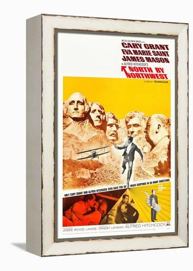 North by Northwest, Cary Grant, Eva Marie Saint, Alfred Hitchcock, 1959-null-Framed Stretched Canvas