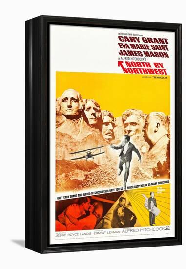 North by Northwest, Cary Grant, Eva Marie Saint, Alfred Hitchcock, 1959-null-Framed Stretched Canvas