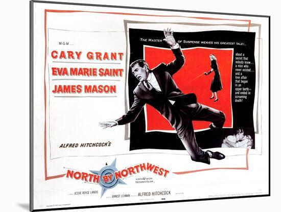 North by Northwest, from Left, Cary Grant, Eva Marie Saint, 1959-null-Mounted Art Print