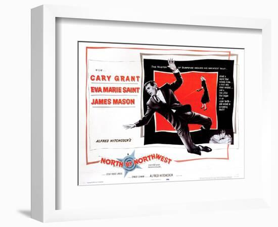 North by Northwest, from Left, Cary Grant, Eva Marie Saint, 1959-null-Framed Premium Giclee Print