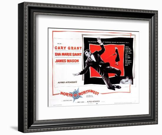 North by Northwest, from Left, Cary Grant, Eva Marie Saint, 1959-null-Framed Premium Giclee Print