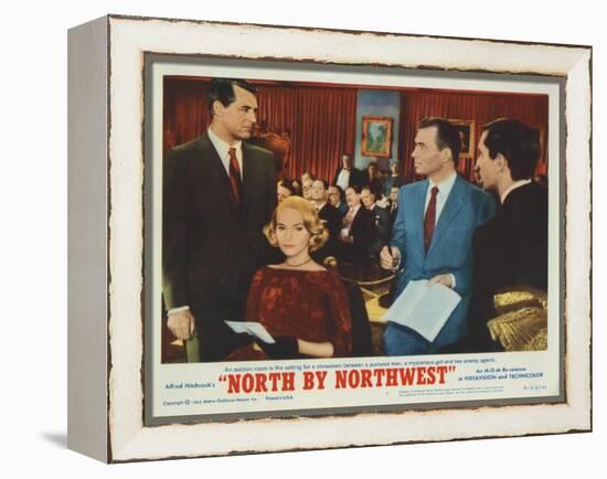 North by Northwest, Lobbycard, Cary Grant, Eva Marie Saint, James Mason, Martin Landau, 1959-null-Framed Stretched Canvas