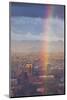North Carolina, Asheville, Elevated City Skyline with Rainbows, Dawn-Walter Bibikow-Mounted Photographic Print