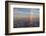 North Carolina, Asheville, Elevated City Skyline with Rainbows, Dawn-Walter Bibikow-Framed Photographic Print