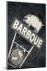 North Carolina, Bryson City, Sign for Barbeque, Bbq, Restaurant-Walter Bibikow-Mounted Photographic Print