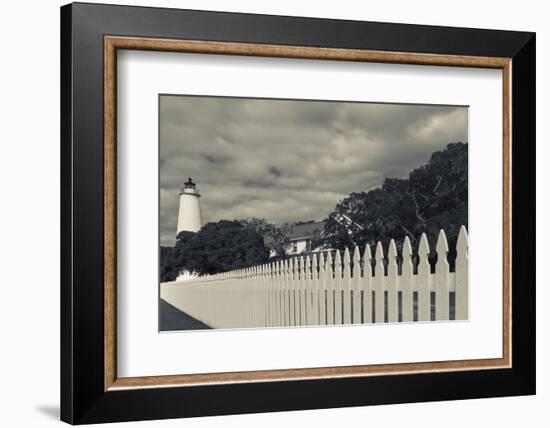 North Carolina, Cape Hatteras National Seashore, Ocracoke Lighthouse-Walter Bibikow-Framed Photographic Print