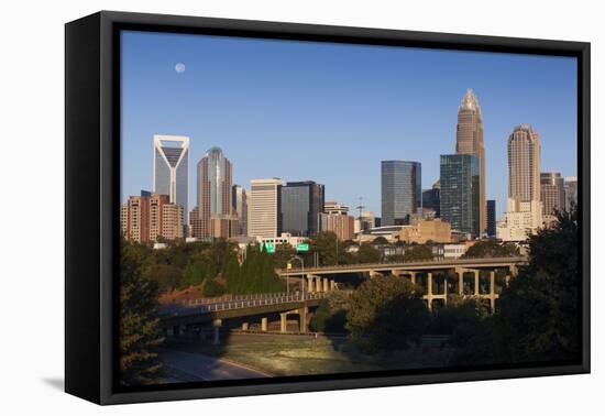 North Carolina, Charlotte, City Skyline from Route 74, Morning-Walter Bibikow-Framed Premier Image Canvas