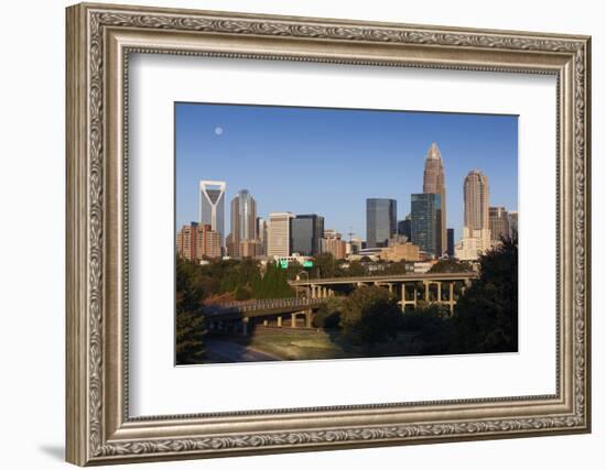 North Carolina, Charlotte, City Skyline from Route 74, Morning-Walter Bibikow-Framed Photographic Print