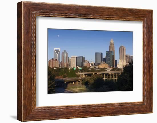 North Carolina, Charlotte, City Skyline from Route 74, Morning-Walter Bibikow-Framed Photographic Print