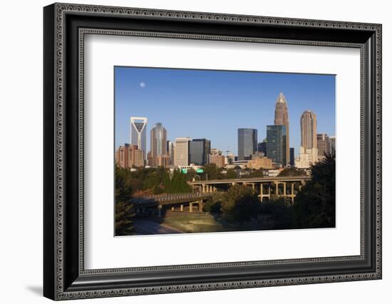 North Carolina, Charlotte, City Skyline from Route 74, Morning-Walter Bibikow-Framed Photographic Print