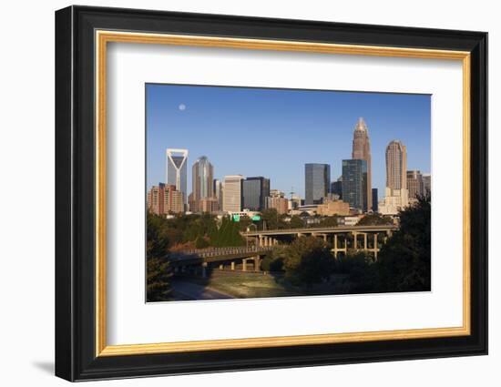 North Carolina, Charlotte, City Skyline from Route 74, Morning-Walter Bibikow-Framed Photographic Print