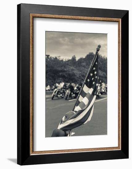 North Carolina, Charlotte, Flag at Rally of Christian Motorcycle Clubs-Walter Bibikow-Framed Photographic Print