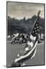 North Carolina, Charlotte, Flag at Rally of Christian Motorcycle Clubs-Walter Bibikow-Mounted Photographic Print