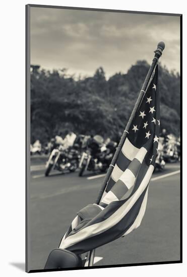 North Carolina, Charlotte, Flag at Rally of Christian Motorcycle Clubs-Walter Bibikow-Mounted Photographic Print