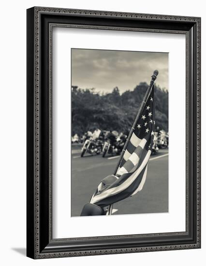 North Carolina, Charlotte, Flag at Rally of Christian Motorcycle Clubs-Walter Bibikow-Framed Photographic Print