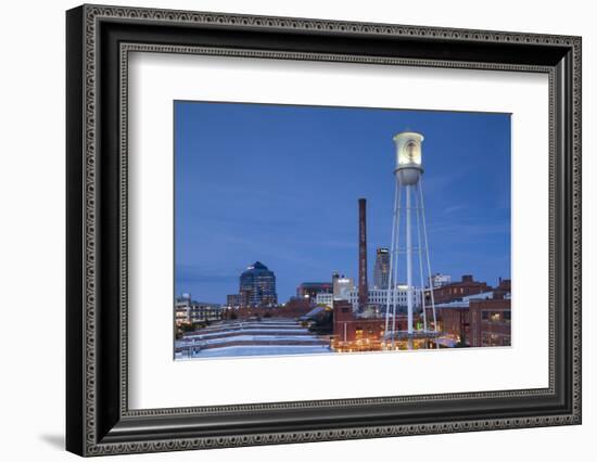 North Carolina, Durham, American Tobacco and City Center Complex, Dusk-Walter Bibikow-Framed Photographic Print