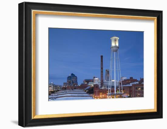 North Carolina, Durham, American Tobacco and City Center Complex, Dusk-Walter Bibikow-Framed Photographic Print