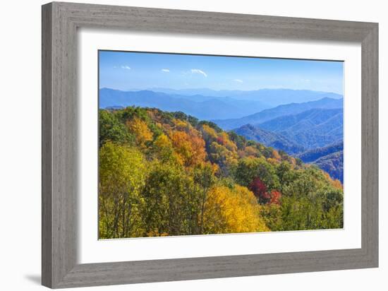 North Carolina, Great Smoky Mountains NP, View from Newfound Gap Road-Jamie & Judy Wild-Framed Photographic Print