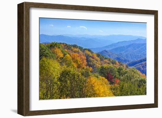 North Carolina, Great Smoky Mountains NP, View from Newfound Gap Road-Jamie & Judy Wild-Framed Photographic Print