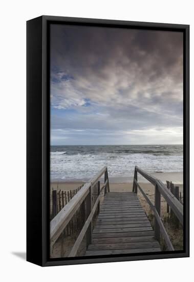 North Carolina, Outer Banks National Seashore, Kitty Hawk, Waterfront-Walter Bibikow-Framed Premier Image Canvas
