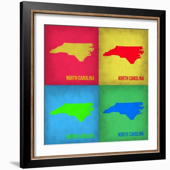 North Carolina Pop Art Map 1-NaxArt-Framed Art Print