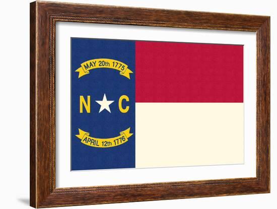 North Carolina State Flag-Lantern Press-Framed Art Print