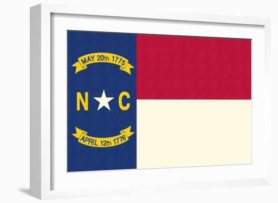 North Carolina State Flag-Lantern Press-Framed Art Print