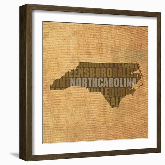 North Carolina State Words-David Bowman-Framed Giclee Print