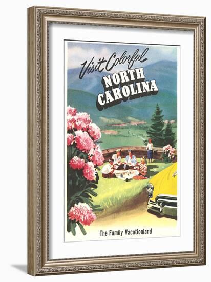 North Carolina Travel Poster-null-Framed Art Print