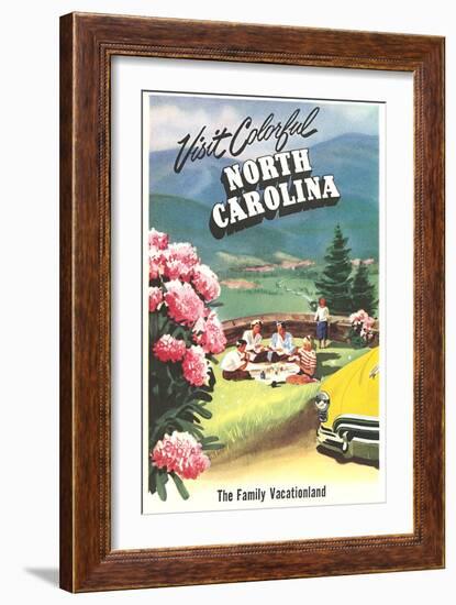 North Carolina Travel Poster-null-Framed Art Print