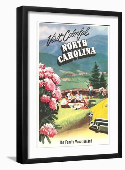 North Carolina Travel Poster-null-Framed Art Print