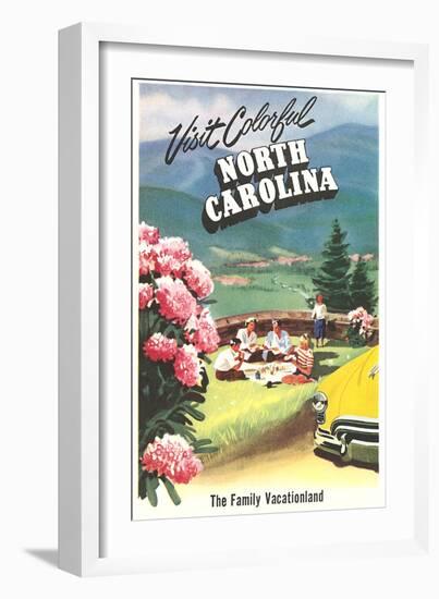 North Carolina Travel Poster-null-Framed Art Print
