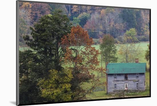 North Carolina, Valle Crucis, Old Farmhouse, Autumn-Walter Bibikow-Mounted Photographic Print