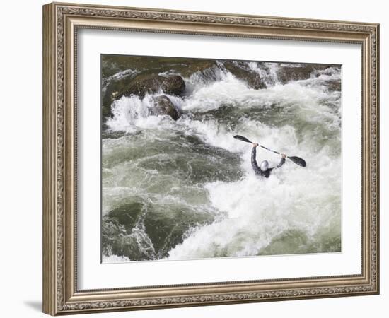 North Carolina. White-Water Kayaking, Nantahala River, North Carolina-Don Paulson-Framed Photographic Print