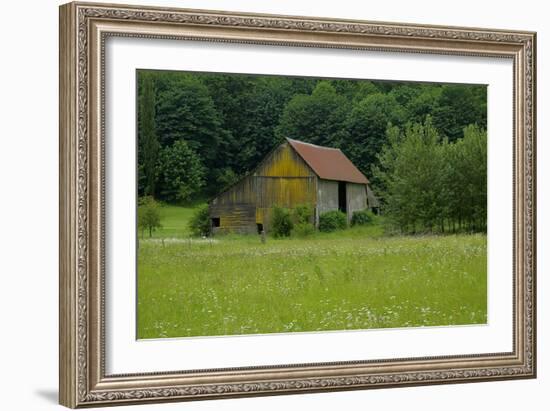 North Cascades Barn-George Johnson-Framed Photographic Print