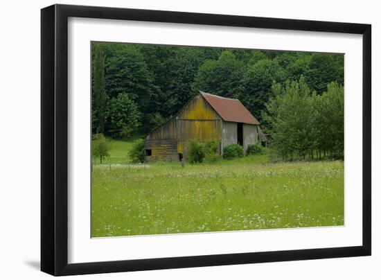 North Cascades Barn-George Johnson-Framed Photographic Print