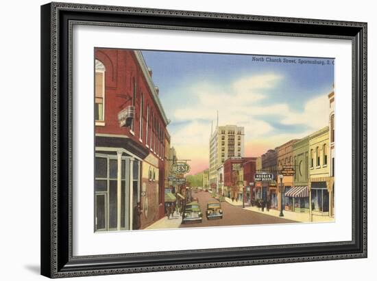 North Church Street, Spartanburg, South Carolina-null-Framed Art Print