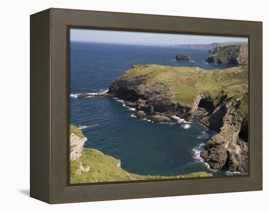 North Coast at Tintagel, Cornwall, England, United Kingdom, Europe-Rolf Richardson-Framed Premier Image Canvas